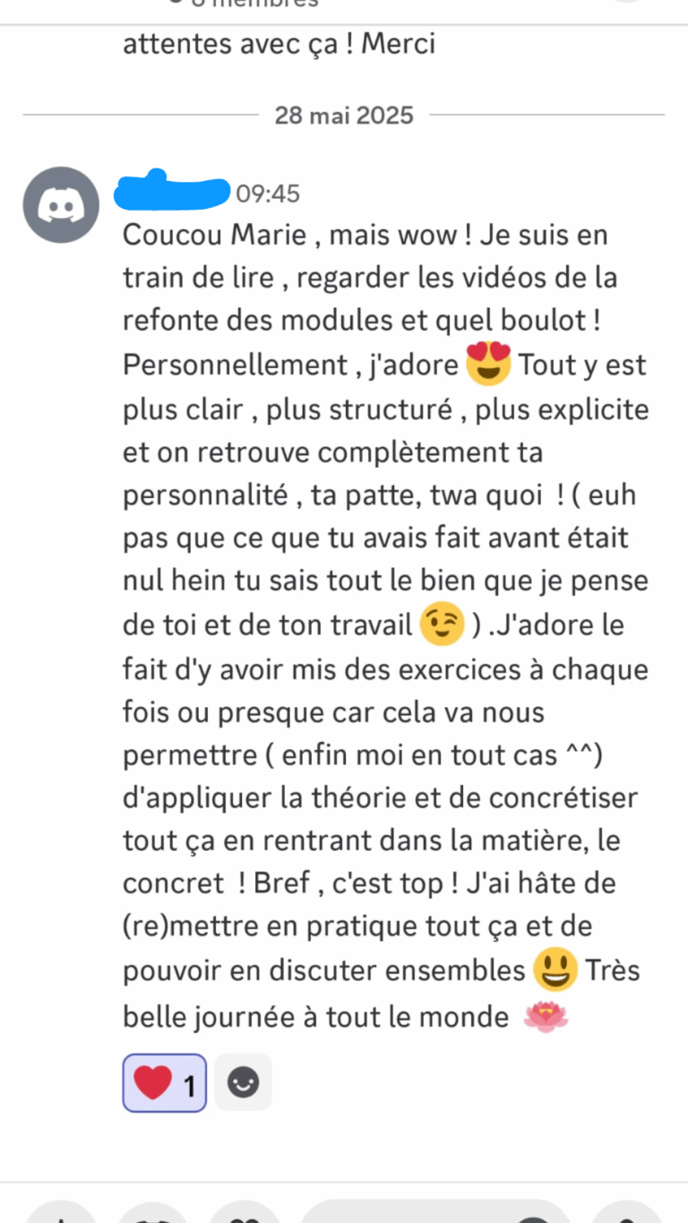 retour formation