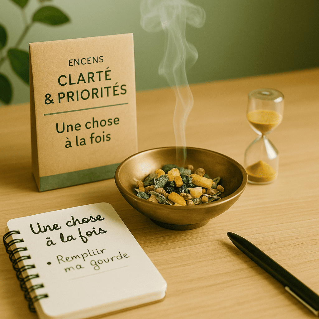 encens clarté et priorités