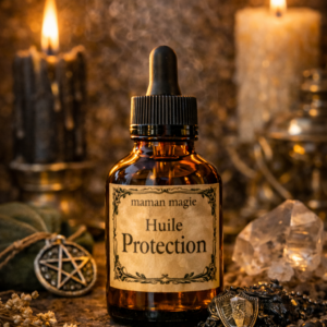 Flacon d’huile de Protection huile hoodoo pour protection énergétique et rituels de sécurité