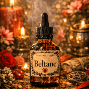 Flacon d’huile magique Beltane huile rituelle pour feu fertilité amour et renouveau