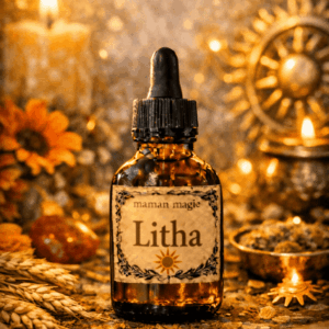 Flacon d’huile magique Litha huile rituelle du solstice d’été pour puissance solaire et abondance