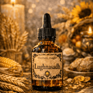 Flacon d’huile magique Lughnasadh huile rituelle des récoltes pour abondance et gratitude