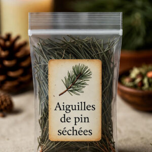 Sachet d’aiguilles de pin séchées 25 g pour sorcellerie et rituels
