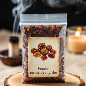 Encens résine de myrrhe 25 g – encens resine myrrhe pour purification, protection et travail intérieur