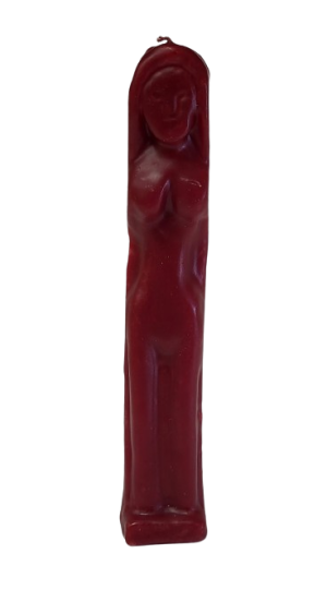 Dagyde femme rouge – poupée de cire rouge pour protection, amour, amitié et retour d’affection