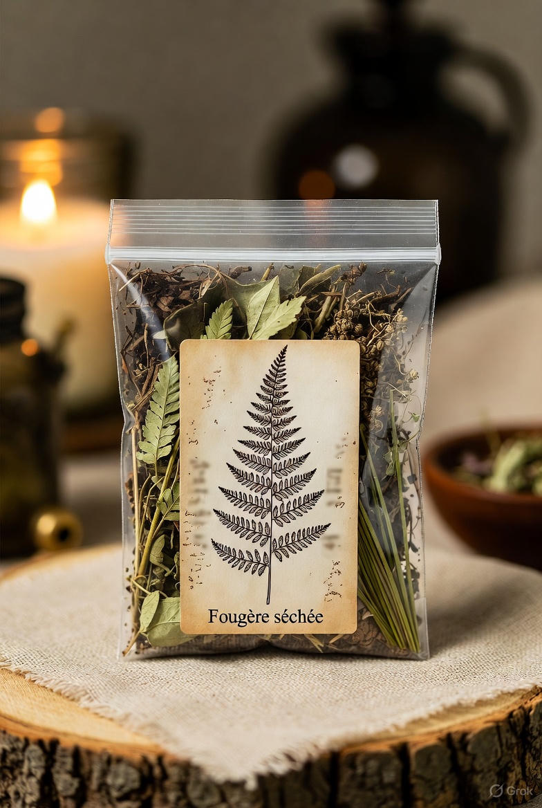 Fougère séchée 25 g – herbe de protection et de chance pour sorcellerie et rituels