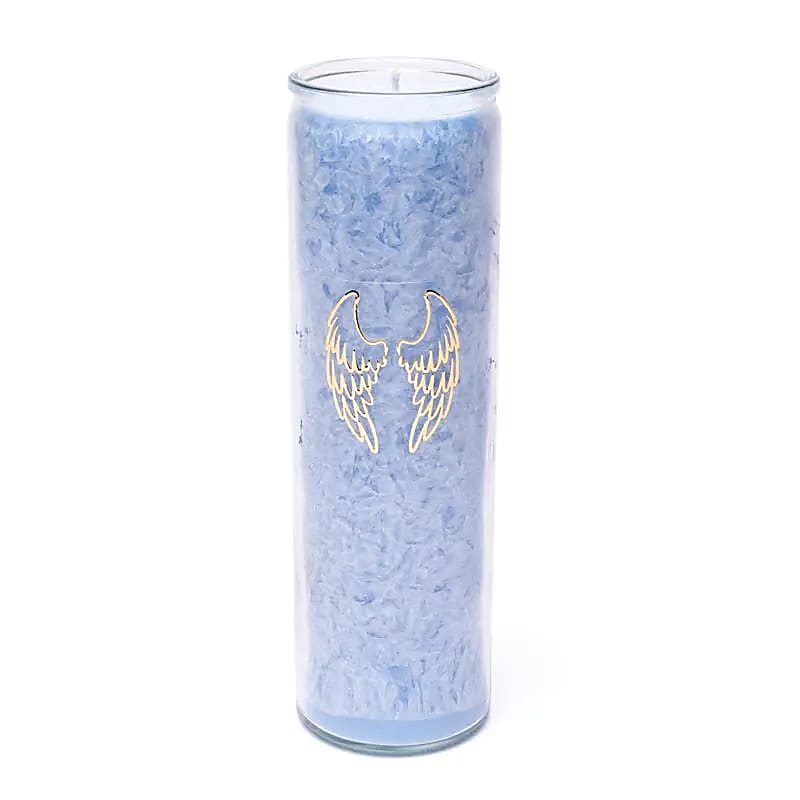Seven Day Candle Bleue Hoodoo : 100h de Paix et Lien Ancestral