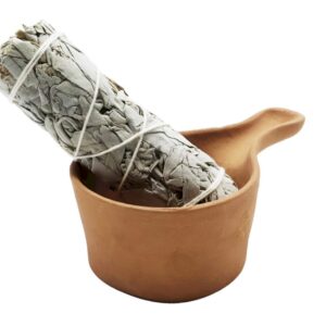 brûleur de sauge en terre cuite 11 cm