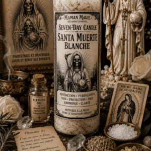 Seven-Day Candle Santa Muerte Blanche