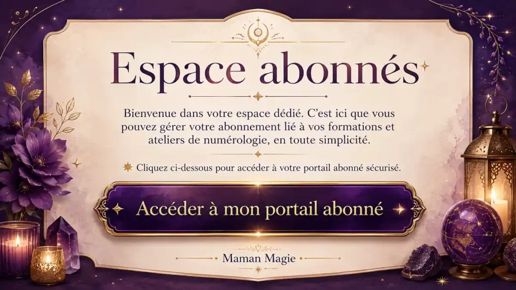espace abonnés numérologie
